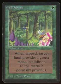 1993 MTG Magic the Gathering Beta Wild Growth NM Raw Gaming Card TCG - Image 1