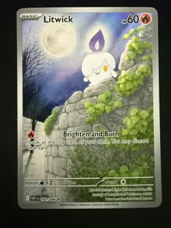 Litwick 101/086 Illustration Rare White Flare Pokemon TCG IR NM Card - Image 1