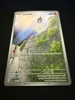 Litwick 101/086 Illustration Rare White Flare Pokemon TCG IR NM Card - Image 3