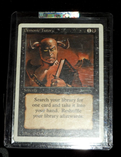 1994 Demonic Tutor Revised 3RD Edition MTG Magic the Gathering LP OR bETTER - Image 1