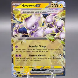 Mewtwo ex 058/182 Double Rare PAR SV04: Paradox Rift Pokemon TCG NM - Image 1