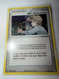 Bill's Maintenance 87/112 Holo Fire Red Leaf Green Pokemon TCG Card Near Mint NM - Image 1