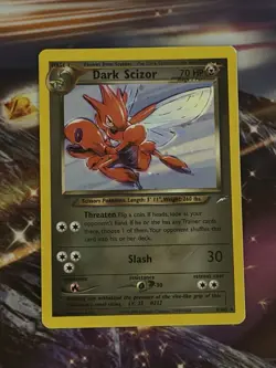 Pokemon Dark Scizor TCG Holo Rare Card 9/105 Neo Destiny Vintage Unlimited HP - Image 1