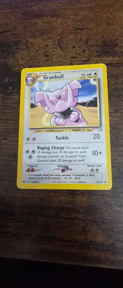 Granbull 37/111 Uncommon Neo Genesis Pokemon Lightly Played - Image 1