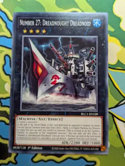 Number 27: Dreadnought Dreadnoid BLC1-EN109 1st Edition YuGiOh TCG Card - Image 1