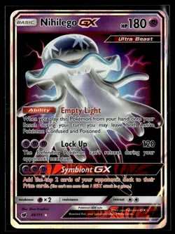 Nihilego-GX 49/111 Holo GX Rare Crimson Invasion Pokemon NM b1 - Image 1