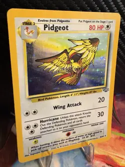Pidgeot 8/64 Holo Jungle Vintage WOTC Pokemon Card MP - Image 4