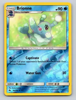 Brionne 66/214 Uncommon Lost Thunder Pokemon Reverse Holo NM - Image 1