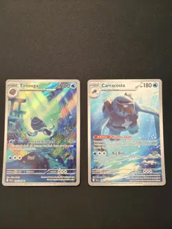 Pokemon TCG Black Bolt Tirtouga 106/086 and Carracosta 107/086 IR Near Mint - Image 1