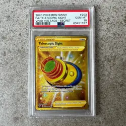 PSA 10 TELESCOPIC SIGHT #203 Full Art - Vivid Voltage Secret Rare Pokemon Card - Image 1