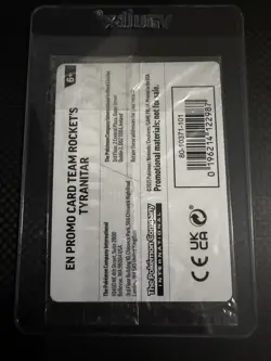 Pokemon Team Rocket's Tyranitar Pokemon Center Stamped Sealed Promo 096/182 NM - Image 2