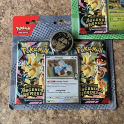 [NEW] Pokemon Ascended Heroes 2-Pck Blisters - Erika and Larry - Set of 2 SEALED - Image 2