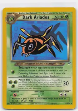 DARK ARIADOS 17/105 RARE NEO DESTINY POKEMON - Image 1