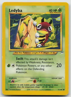 Ledyba 71/105 Common Neo Destiny Pokemon Unlimited Lightly Played - Image 1