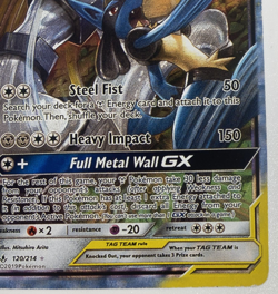 Pokemon TCG Lucario & Melmetal Tag Team GX 120/214 Unbroken Bonds Holo 2019 LP - Image 3