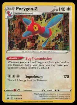 Porygon-Z 118/198 Holo Rare Chilling Reign Pokemon Holo Near Mint - Image 1