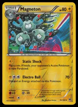 Magneton 53/162 Uncommon BREAKthrough Pokemon Reverse Holo Near Mint - Image 1