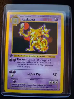 1999 pokemon base set 1st edition kadabra - Image 1
