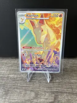 Rapidash 189/182 Sv10: Destined Rivals Holo Rare Pokemon TCG Illustration - Image 1