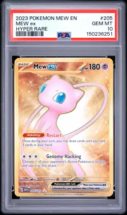 2023 POKEMON MEW EN-151 HYPER RARE #205 MEW EX PSA 10 - Image 1