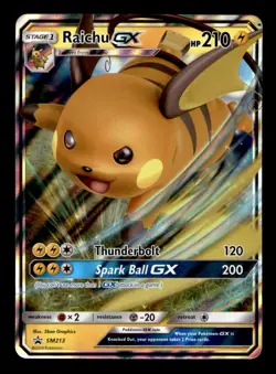 Raichu GX - SM213 Holo Promo Sun & Moon Promo Pokemon Near Mint - Image 1