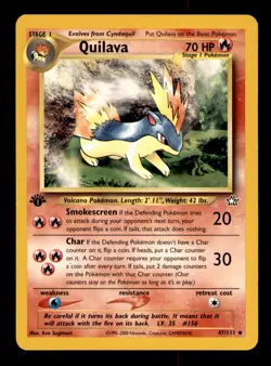 Quilava 47/111 Uncommon Neo Genesis Pokemon 1st Edition Near Mint - Image 1