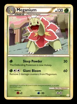 Meganium 26/123 Rare HeartGold & SoulSilver Pokemon Near Mint - Image 1