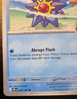 Misty's Starmie 047/182 Uncommon Scarlet & Violet: Destined Rivals Pokemon TCG - Image 4