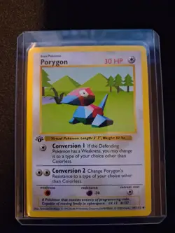 1999 pokemon base set 1st edition porygon - Image 1