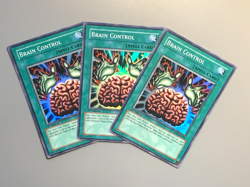 yugioh 3X Brain Control TLM-EN038 1st Ed Super Rare Near Mint play set - Image 1
