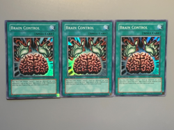 yugioh 3X Brain Control TLM-EN038 1st Ed Super Rare Near Mint play set - Image 3