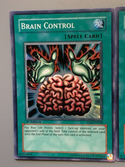 yugioh 3X Brain Control TLM-EN038 1st Ed Super Rare Near Mint play set - Image 4