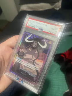 PSA 10 Kaido ST04-001 Leader Super Pre-Release Stamped One Piece ST04 Deck 2022 - Image 4