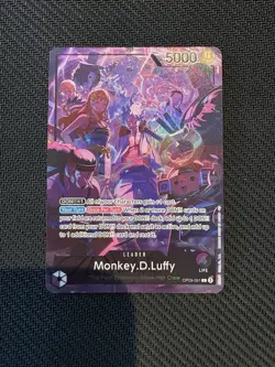 NM Monkey.D.Luffy OP09-061 Alt Art Leader 2nd Anniv - Two Copies Available - Image 1