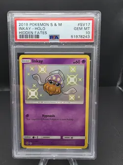 Inkay SV17/SV94 Hidden Fates Shiny Vault Pokemon Card TCG PSA 10 - Image 1