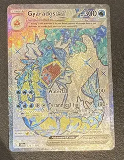 Pokemon Gyarados EX TCG Scarlet Violet Full Art Base Set Ultra Rare Card 225/198 - Image 1
