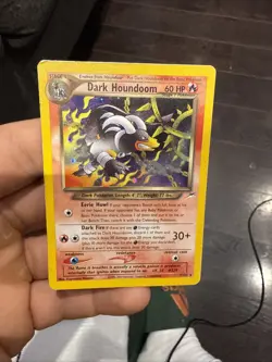 Pokemon Dark Houndoom 7/105 Neo Destiny Holo Rare Card Hp With Swirl🌀 - Image 4