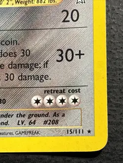 Steelix 15/111 Pokemon TCG Neo Genesis Holo Foil Rare Card Lightly Played LP - Image 4