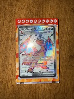 NM Charizard ex 056 Sv Scarlet & Violet w hard case Full Art Promo Pokemon card - Image 1