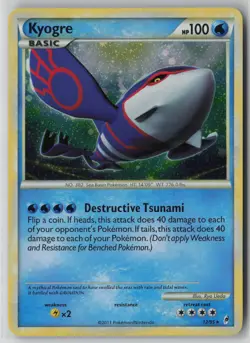 Kyogre 12/95 Pokemon TCG Card Call of Legends Holo Rare 2015 (Light Play) LP 1 - Image 1