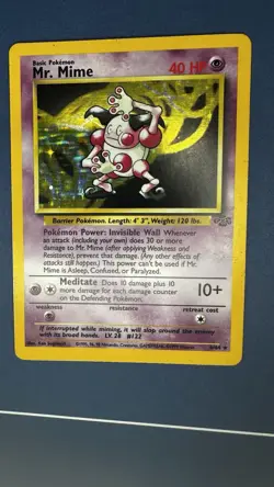 Mr. Mime 6/64 Jungle Holo Pokemon TCG WoTC Vintage Card - Image 1