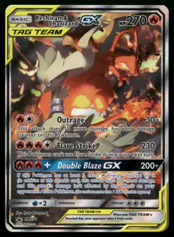 Reshiram & Charizard GX SM201 Tag Team Collection Alternate Art Promo POKEMON - Image 1