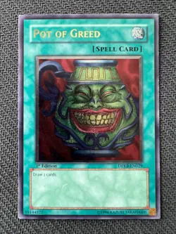 Yugioh Pot of Greed 1st Edition Ultimate Rare DPKB-EN029 LP/NM - Image 1