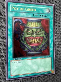 Yugioh Pot of Greed 1st Edition Ultimate Rare DPKB-EN029 LP/NM - Image 3