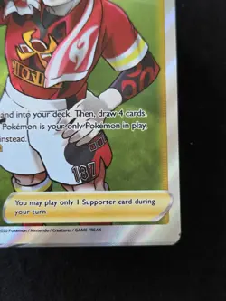 Pokemon Tcg Card - Kabu Darkness Ablaze 186/189 ** Ink Dot Miscut Error ** - Image 3