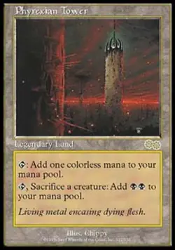 Phyrexian Tower - Medium Play MTG Urza's Saga - Image 1