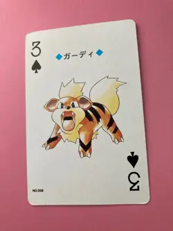 Growlithe pokemon Playing Poker Card Lugia Nintendo Japanese Very Rare - Image 3