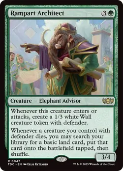 Rampart Architect 47 Non-Foil NM MTG Commander: Tarkir Dragonstorm Magic - Image 1