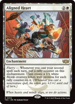 Aligned Heart 12 Non-Foil NM MTG Commander: Tarkir Dragonstorm Magic - Image 1
