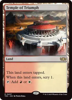 Temple of Triumph 407 Non-Foil NM MTG Commander: Tarkir Dragonstorm Magic - Image 1